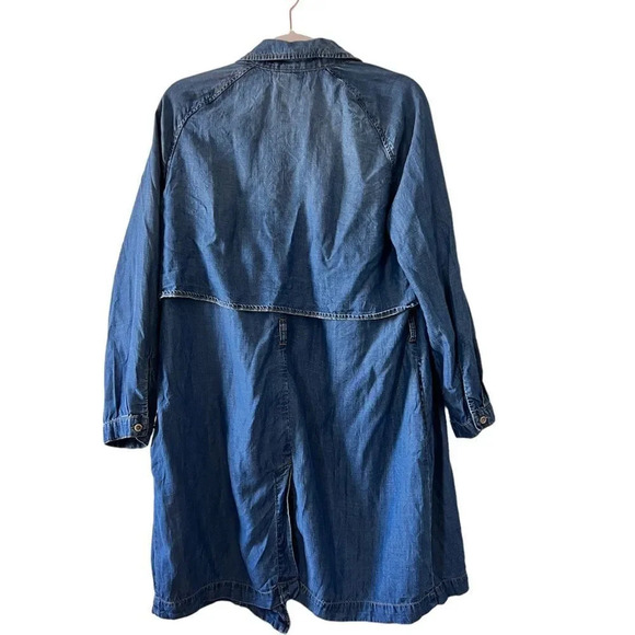 Anthropology Cloth and Stone Open Front Chambray Overshirt Trench Small - Picture 2 of 4
